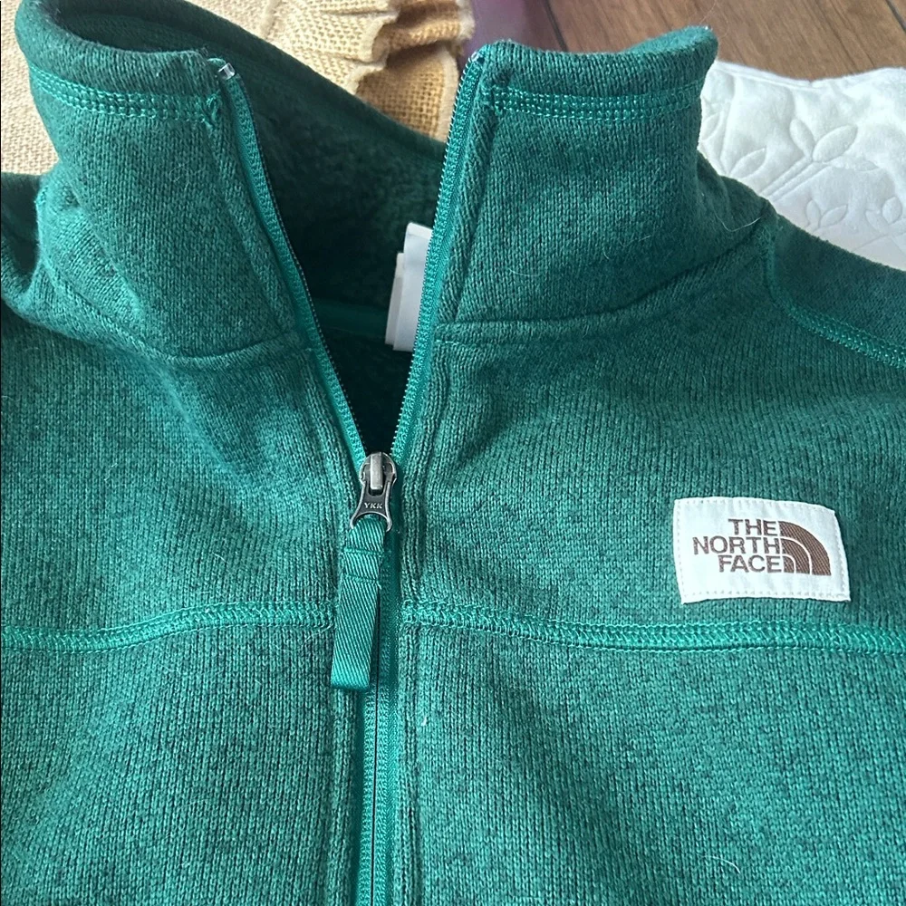 The North Face Men’s Quarter Zip Teal Fleece Jacket M - Picture 2 of 9